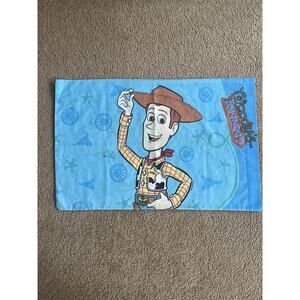 Vintage 90's Set Toy Story Buzz Lightyear Woody double Sided Pillow Cases Disney